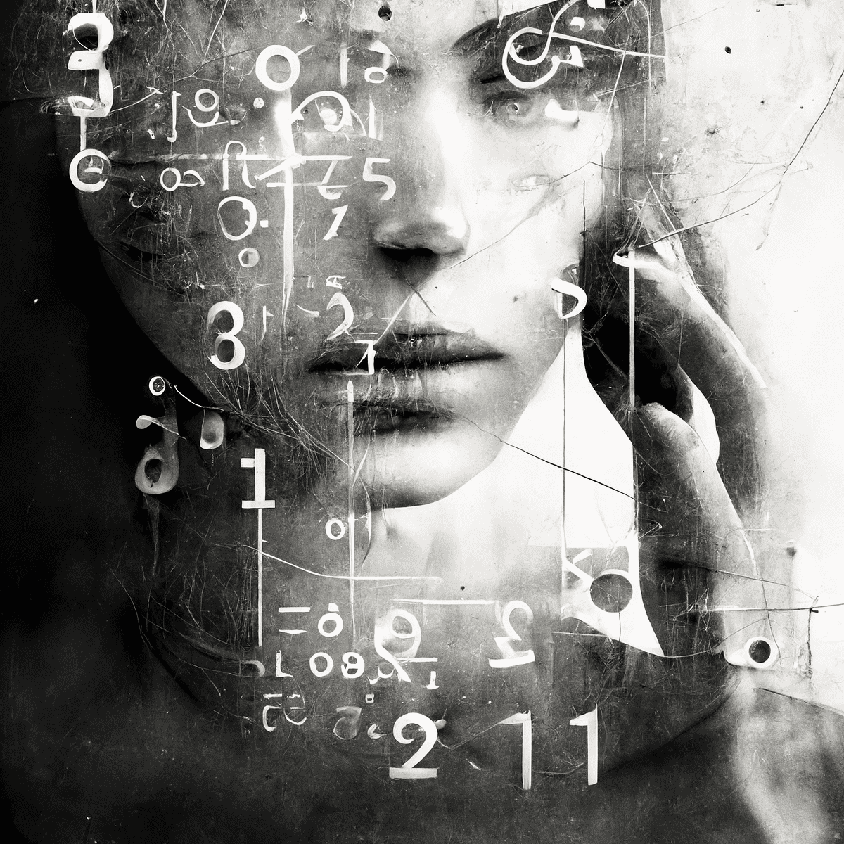 algroitmeistä koostuva nainen